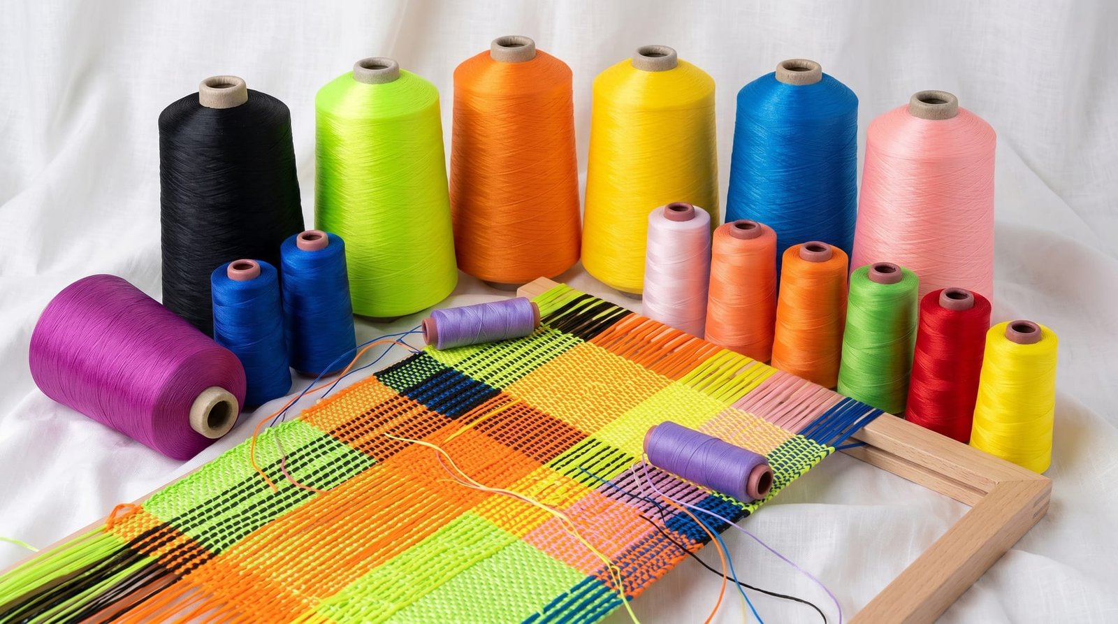 PP and PET fibre and yarn cones