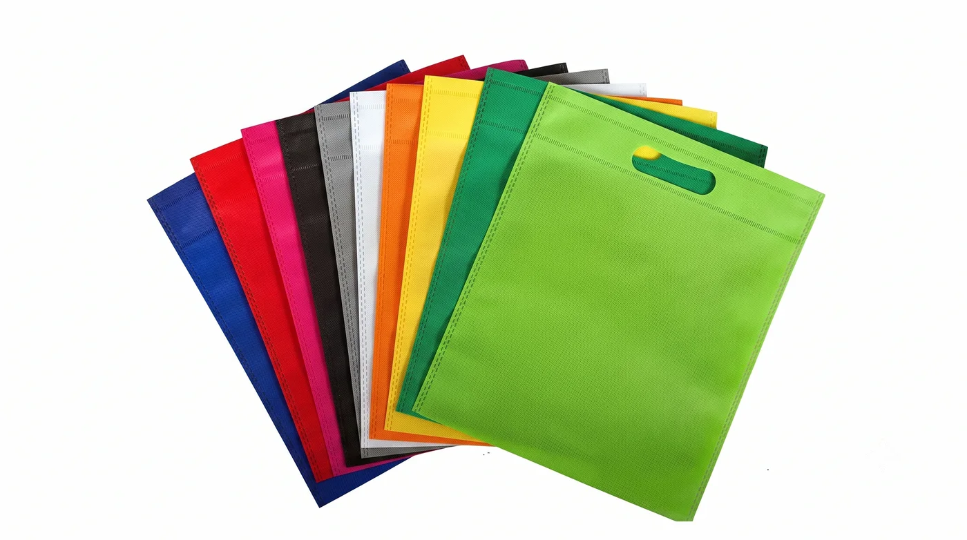 Coloured non-woven fabric carry bags